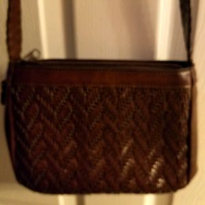 Beautiful, gently used Woven Leather Mini Purse